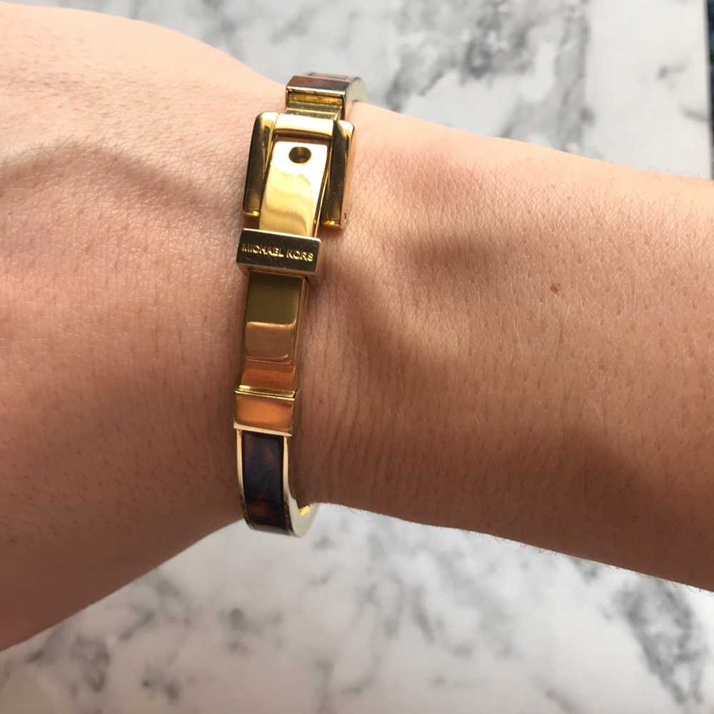 Michael Kors gold and tortoise bracelet